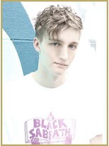 ジジバイワースホワイル(jiji by WORTH WHILE)&nbsp;アッシュブラックウルフマッシュパーマハイライト波巻きショート