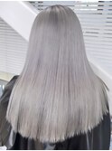 シルバー/グレージュ/ホワイトシルバー/ヘアカラーシルバー/渋谷