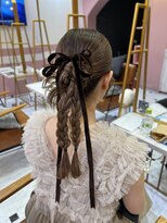 フィッシュ(fish)&nbsp;＊HIKARI＊カチモリヘア×リボン三つ編み+°