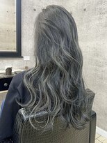 ラフヘアデザイン(Raf hair design)&nbsp;バレイヤージュコントラストハイライトミルクティーベージュ