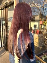 ベルフェミンアプレ(Belle femin Apres)&nbsp;髪質改善 艶髪 レッドブラウン 顔周りカット 20代 ストレート