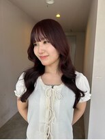 カノエ 岡山店(canoe)&nbsp;ブリーチなしダブルカラー×チェリーレッド