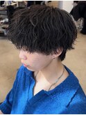 マッシュ/波巻きパーマ/スパイラルパーマ/池袋メンズカット