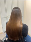 艶ブラウン×ナチュラルストレートロング