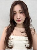 三鷹レイヤーカット韓国ダブルカラー顔周り前髪カットボブ
