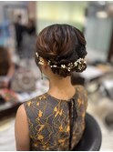 結婚式お呼ばれヘアアレンジ×大人シニヨン