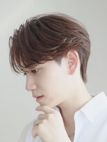 オーシャントーキョー 原宿(OCEAN TOKYO)&nbsp;メンズショートセンターパートツーブロック韓国ナチュラル茶髪