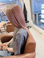 ルイス(Luis)&nbsp;土橋ダスティピンクブラウン艶ストレートミディアム20代