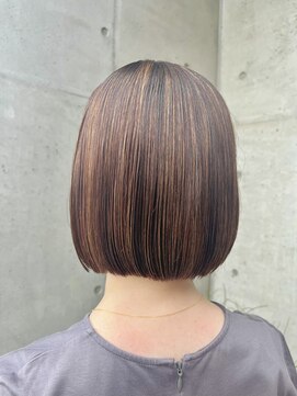 オーガニック ライフ 若葉 鶴ヶ島(organic+life) 20代30代40代小顔切りっぱなし大人ボブ白髪ぼかしハイライト