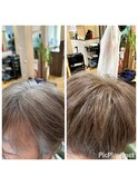 白髪が伸びても馴染む☆脱白髪染めカラー