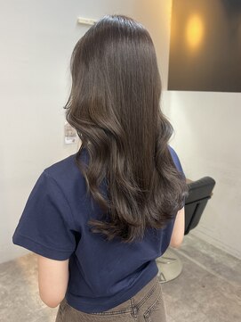 ヌープヘアーアイス(NUUP.hair ici) 20代30代大人髪質改善小顔艶感ミディラベンダーグレージュ