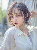 ☆オリーブグレーココアベージュ小顔クラゲヘアー/黒髪/髪質改善