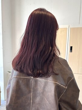 ヌーフェム(nuu fem) ボルドーカラー/ワインレッド/ブリーチなしカラー/赤髪