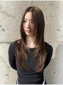 ◎韓国ヘアー顔周りレイヤーおくれ毛ミディアム前髪新潟長岡宮関