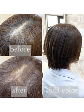 ヴィアスヘアー(vias hair) 【白髪活かし】柔らかベージュブラウン