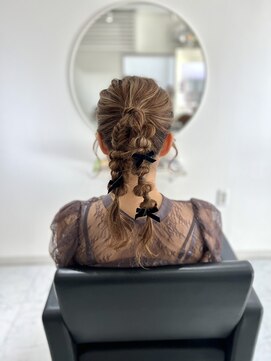 ヘアセット／お呼ばれヘア／ポニーテールアレンジ