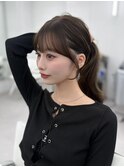 前髪顔まわり韓国ヘアレイヤーカットサイドバンク2wayバンク韓国