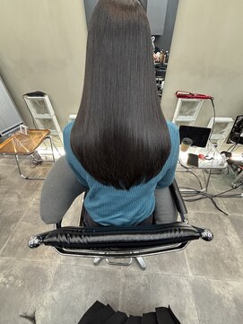 ファビ 渋谷(Fab) くびれヘア/暗めカラー/アプリコットオレンジ/縮毛矯正