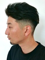 ラギッド 大野城店(RUGGED)&nbsp;オールバック ツーブロック フェードカット 黒髪ショート
