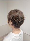 【40.50.60代向け】くせ毛を活かしたショートボブ2606