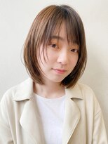 メラク バイ コア(Merak by CoRe.gn) ブリーチなしダークブラウン小顔ボブ透明感夏カラー