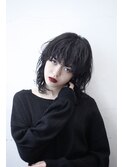 #ウルフレイヤー#レイヤーカット#黒髪#ミディアムウルフ