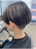 ベリーショート、ハンサムショート、黒髪、簡単スタイリング