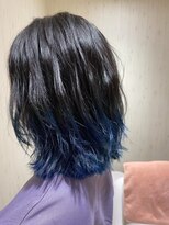 アース センター南店(HAIR&MAKE EARTH) ブルー×裾カラー