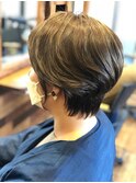 20代30代大人ショートボブｘ小顔ウルフカット丸みショート
