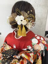 セル(CELL)&nbsp;成人式ヘアセット　水引×ドライフラワー