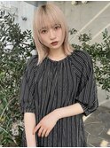 髪質改善トリートメント透明感ベージュカラーボブヘアセット豊橋