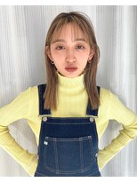 ローウェ 二子玉川(Louwe)&nbsp;ボブ/大人かわいい/フェザーバング/透け感グレージュ