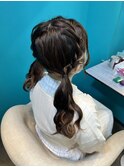 編み込みツインテール