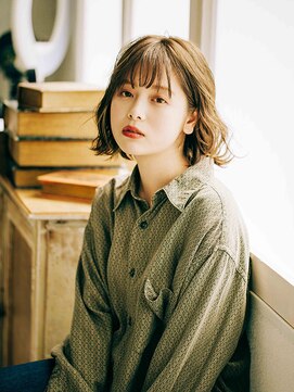 エクファ ヘアエステアンドスパ(ex-fa hair esthe&spa) デザインカラー/レイヤーカット/ウェットヘア/オリーブベージュ