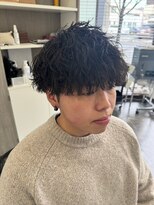 エイト(AITE)&nbsp;ベリーショート/ダークアッシュ/ニュアンスパーマ/韓国マッシュ