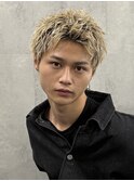 スパイキーショート/ブロンド/ブリーチカラー/抜きっぱなし