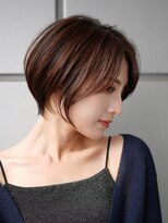 ソワネ 表参道(soigne) 表参道髪質改善カラーウルフショートボブアッシュグレージュ40代