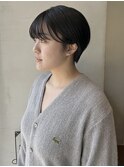 丸みショート/前髪あり/上田