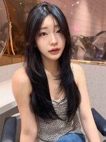 シーシンジュク 新宿南口(Sea shinjuku)&nbsp;ココアベージュ×レイヤー[小顔/黒髪/オリーブグレー]