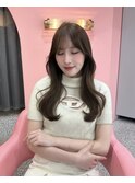 ミディアムレイヤー/顔まわりカット/韓国ヘア