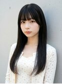 清楚黒髪ストレートロング　髪質改善/縮毛矯正/ロング/一宮