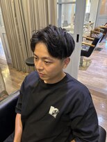 ペッツショコラ(PETZ chocolat) センターパート ツーブロック メンズカット