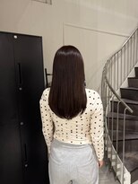 アトレ 福岡大名店(attrait)&nbsp;セミロングのグレージュ × 透け感のある大人っぽい仕上がり