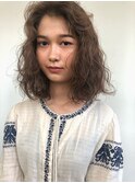 クセ毛っぽいのが可愛いパーマスタイル
