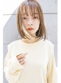 大人ボブ #テラコッタデジタルパーマくすみブルー