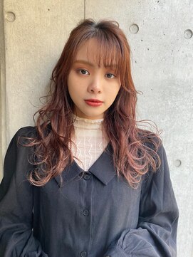 ゼンコー キチジョウジ シェール(ZENKO KICHIJOJI chere) ピンクブラウン/ゆるふわカール/ハーフアップアレンジ