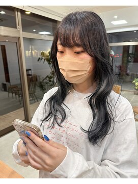 シンス(Since) インナーグレージュ&ブルーブラックカラー