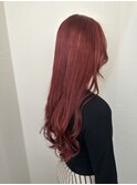 ダブルカラー×ワインレッド