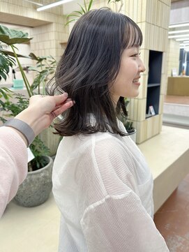 パークレーン アイス イヴェン(park lane ICI yeven) ブリーチなしカラー オリーブグレージュ レイヤー/momoka