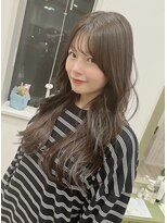 スタイルインデックス 新大塚店(STYLE INDEX)&nbsp;グレージュ×韓国風コテ巻きスタイリング